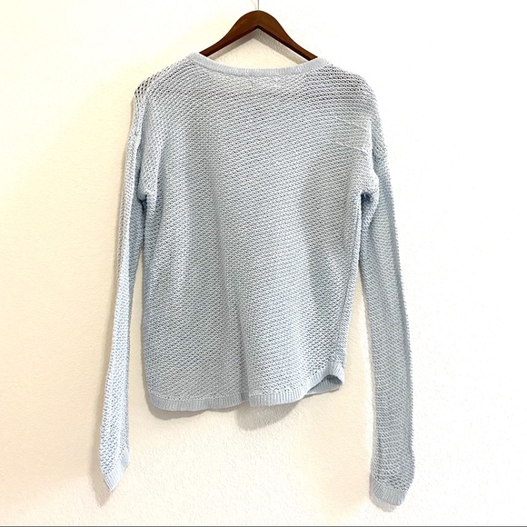 LA Hearts Blue Knit Tie Up Sweater - Picture 6 of 7